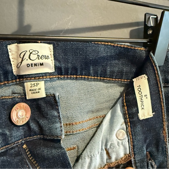 J. crew 8 inch toothpick jeans, medium wash - Picture 2 of 3